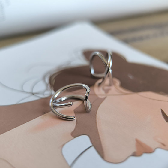 Серебряные серьги без камней