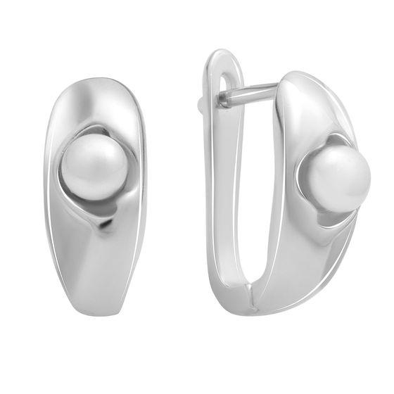 Серебряные серьги с жемчугом