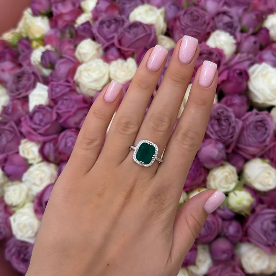 Серебряное кольцо с агатом 5.398ct