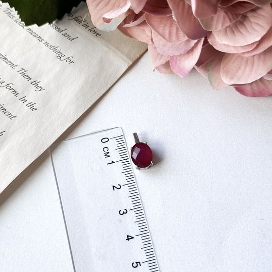 Серебряная подвеска с рубином 3.263ct
