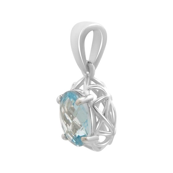 Серебряная подвеска с топазом 1.467ct