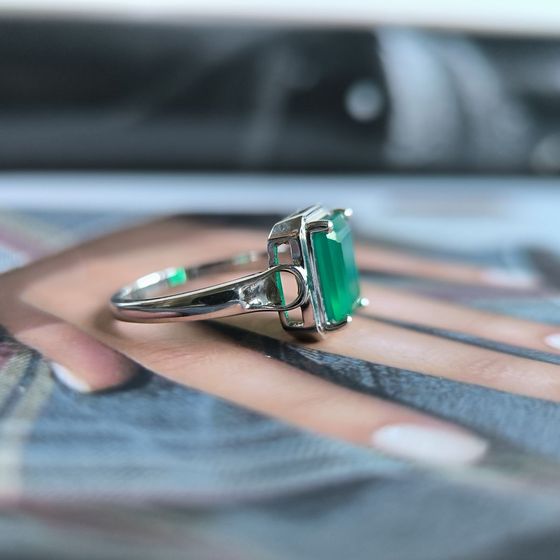 Серебряное кольцо с агатом 1.85ct