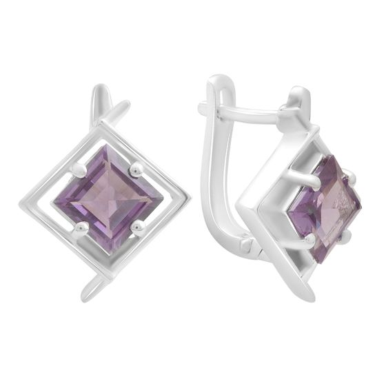 Серебряные серьги с александритом 4.625ct