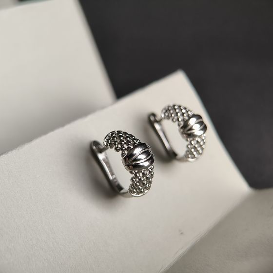 Серебряные серьги без камней