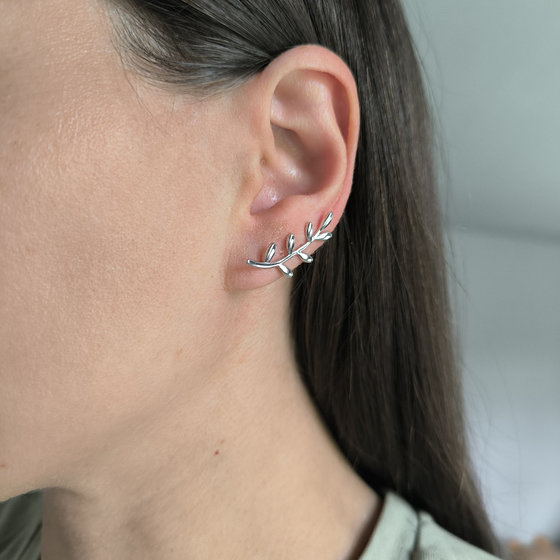 Серебряные серьги без камней