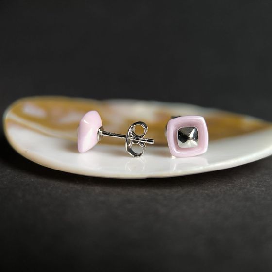 Серебряные серьги с керамикой