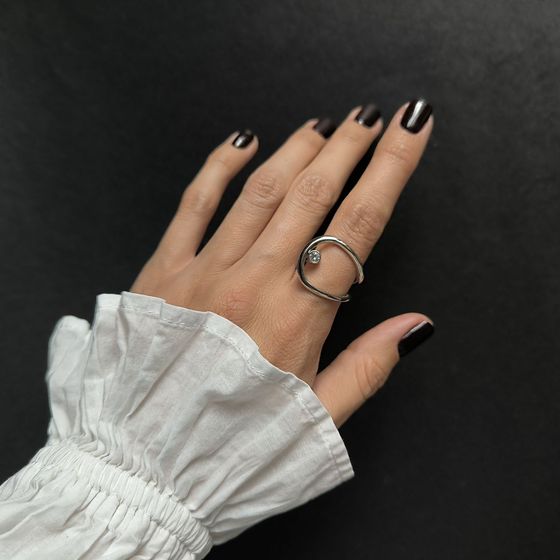 Серебряное кольцо с фианитами