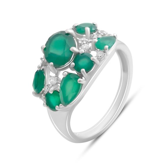 Серебряное кольцо с агатом 2.793ct