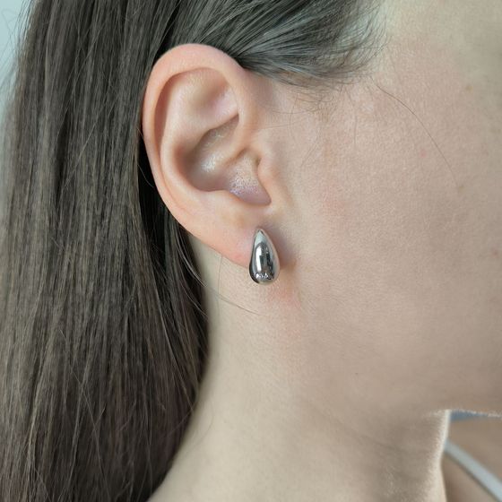 Серебряные серьги без камней Серебряные серьги без камней