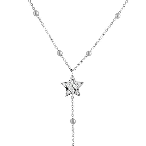 Серебряное колье с фианитами