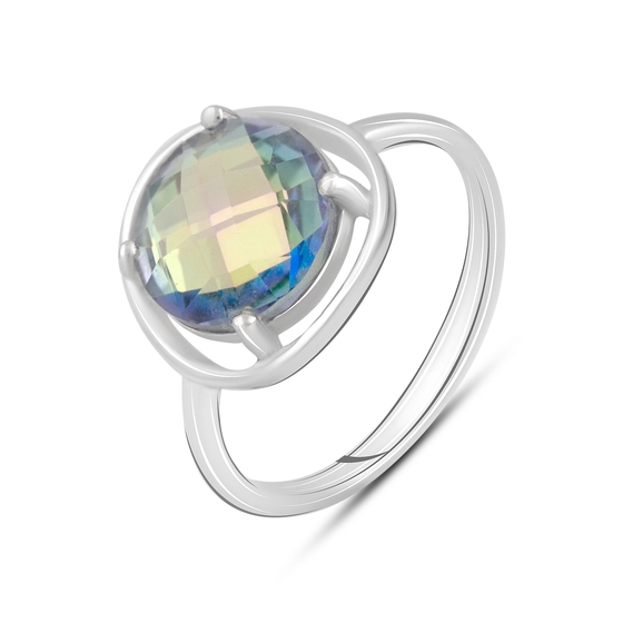 Серебряное кольцо с мистик топазом 6.427ct