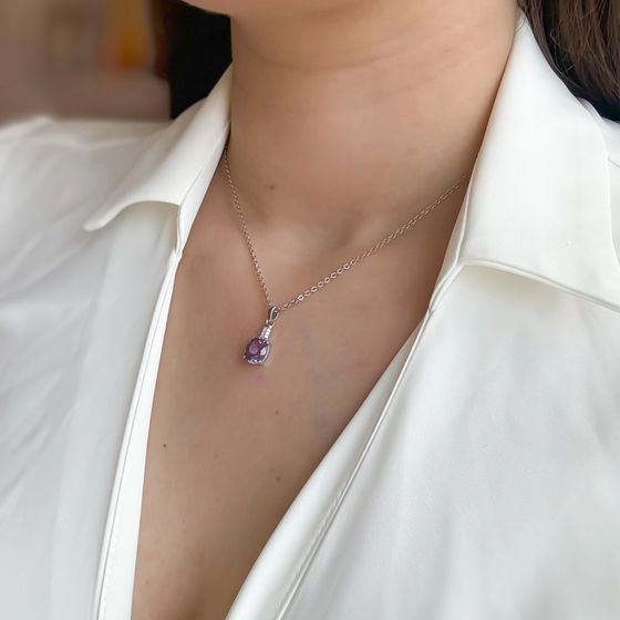 Серебряная подвеска с александритом 3.411ct