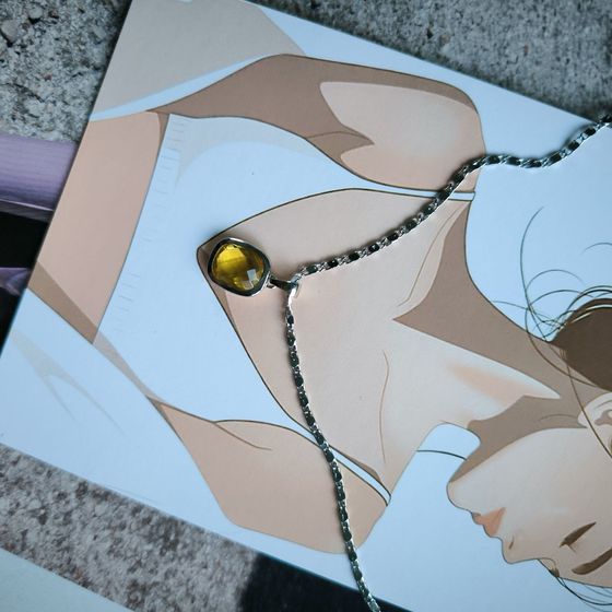 Серебряная подвеска с цитрином nano