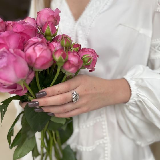 Серебряное кольцо без камней