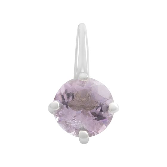 Серебряные серьги с аметистом