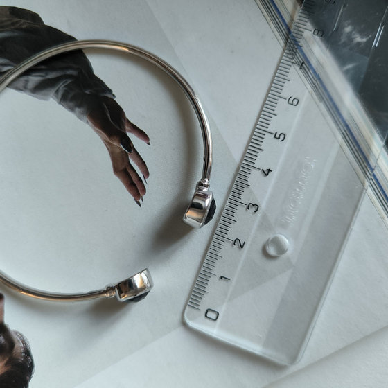 Серебряный браслет с сапфиром nano 4.52ct