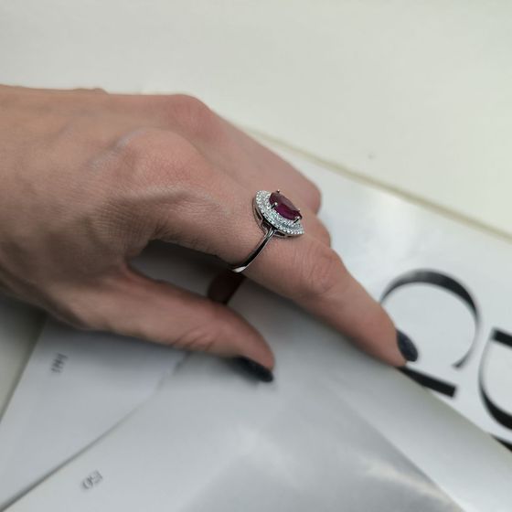 Серебряное кольцо с рубином 3.013ct