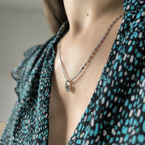 Серебряная подвеска с мистик топазом 0.582ct