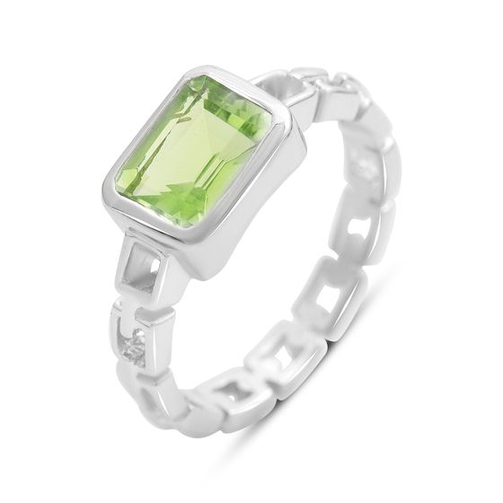 Серебряное кольцо с хризолітом 1.354ct