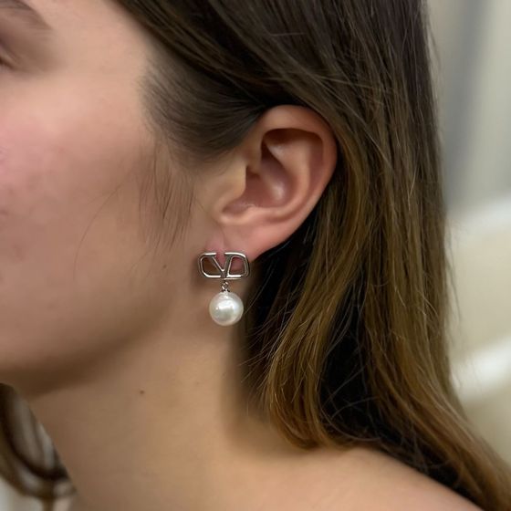 Серебряные серьги с жемчугом