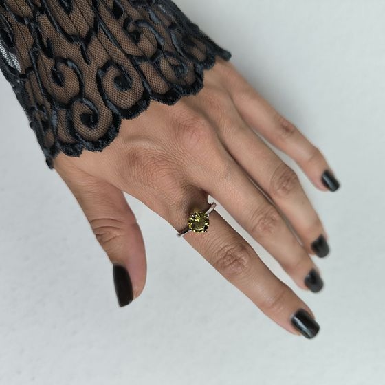 Серебряное кольцо с цитрином nano 1.498ct