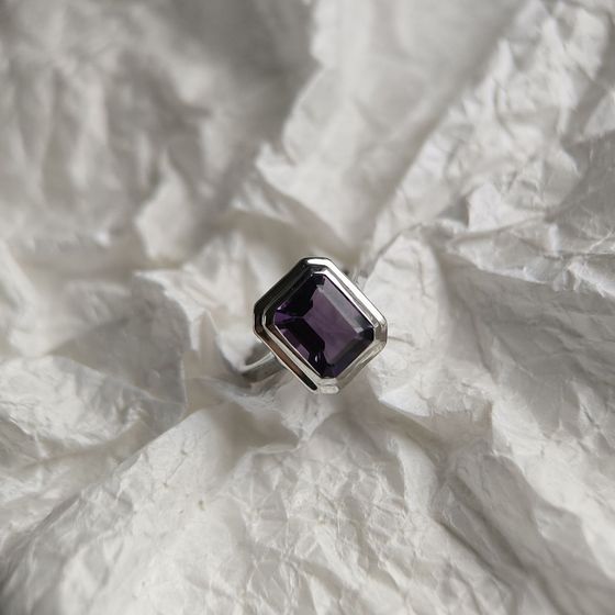 Серебряное кольцо с аметистом 3.125ct