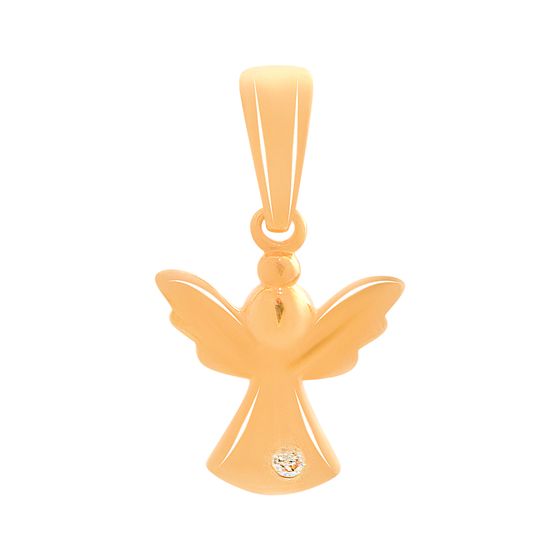 Золотая подвеска с фианитами 0.01ct