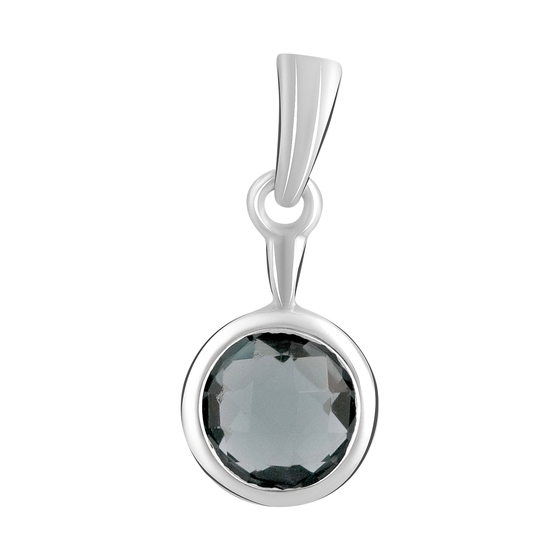 Серебряная подвеска с топазом Лондон Блю