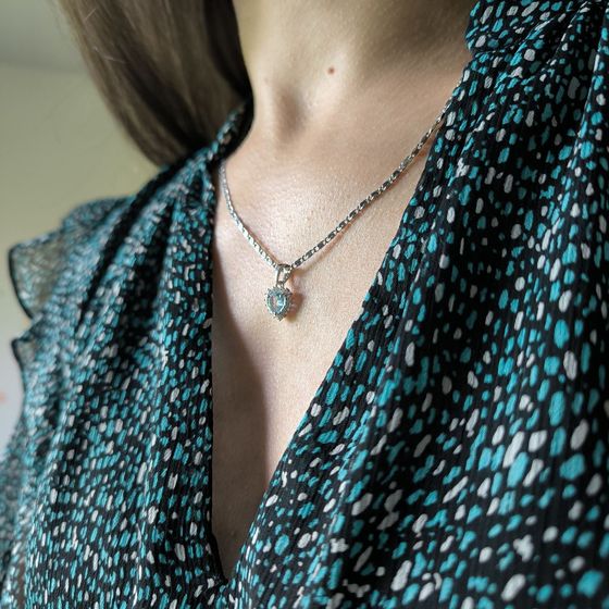 Серебряная подвеска с топазом 1.296ct