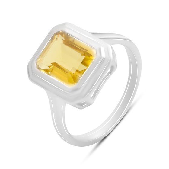 Серебряное кольцо с цитрином nano 3.138ct