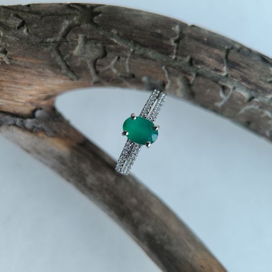 Серебряное кольцо с агатом 1.027ct