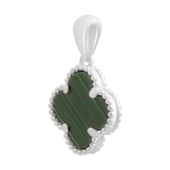 Серебряная подвеска с малахитом