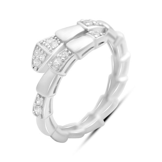 Серебряное кольцо с фианитами