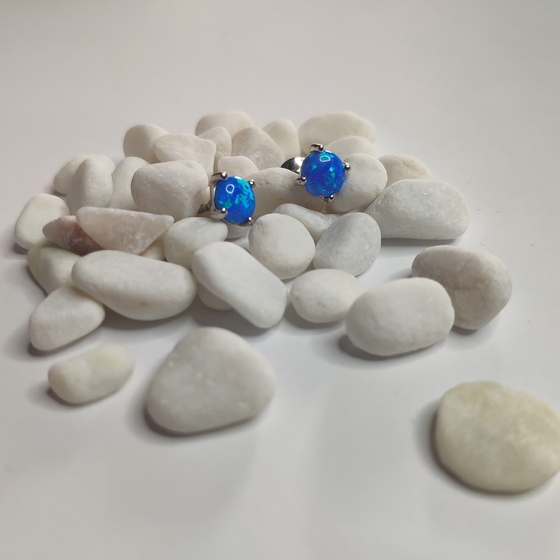 Серебряные серьги с опалом 0.849ct