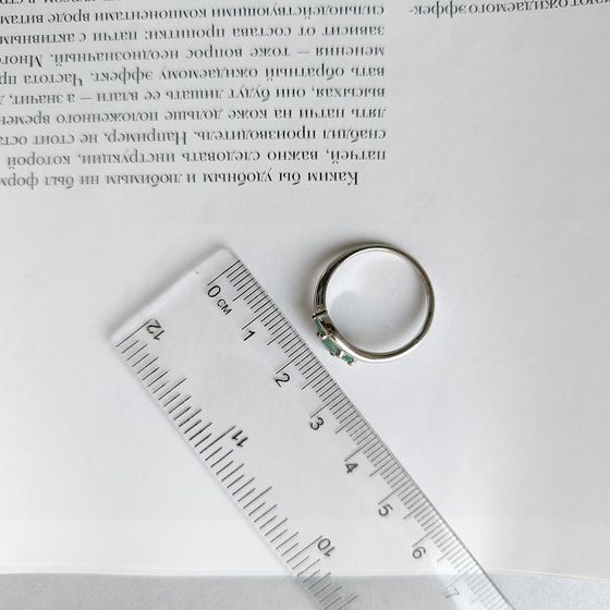 Серебряное кольцо с изумрудом 0.488ct