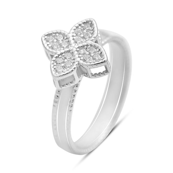 Серебряное кольцо с фианитами