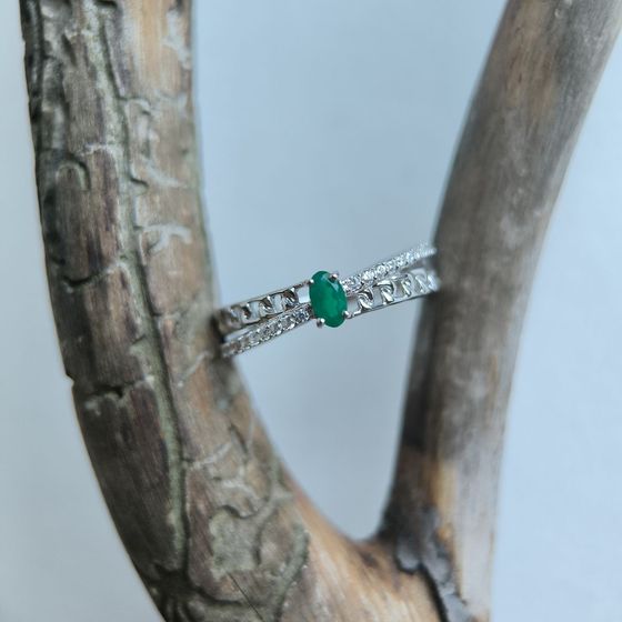 Серебряное кольцо с агатом 0.577ct