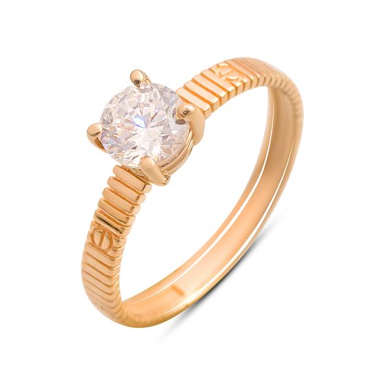 Золотое кольцо с фианитами 0.6ct