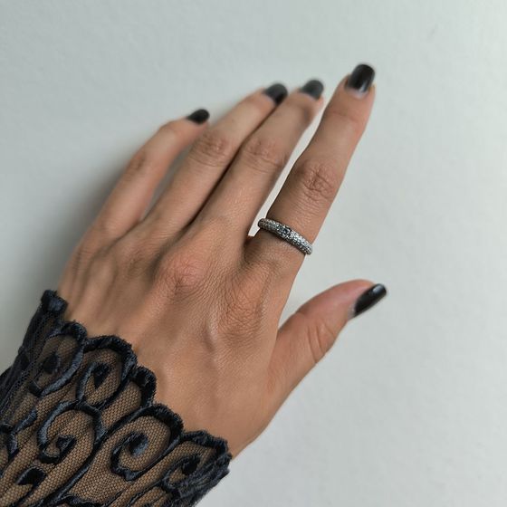 Серебряное кольцо с фианитами