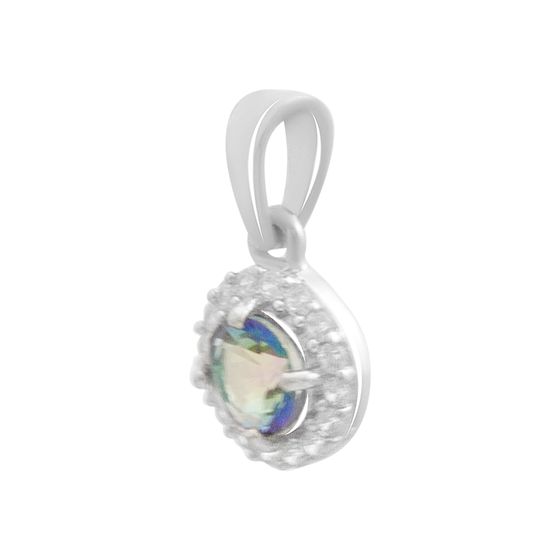 Серебряная подвеска с мистик топазом 0.6ct