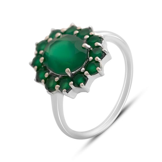 Серебряное кольцо с агатом 3.455ct