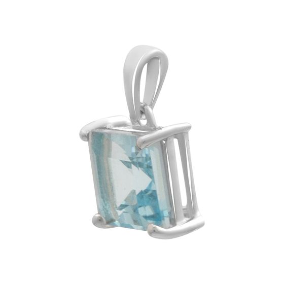 Серебряная подвеска с топазом 3.2ct