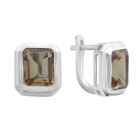 Серебряные серьги с султанитом 6.672ct