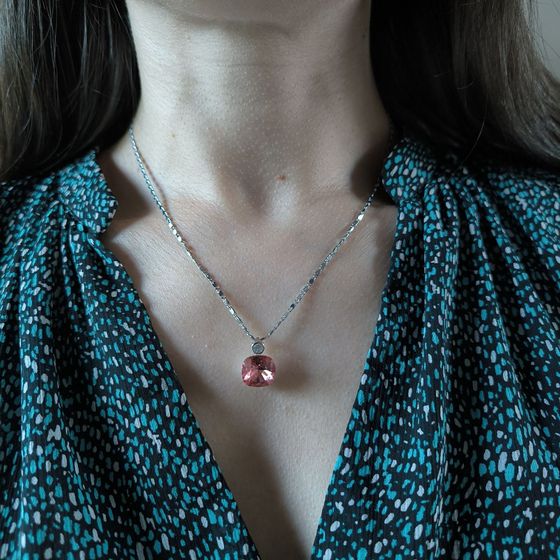 Серебряная подвеска с фианитами