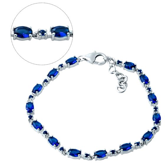 Серебряный браслет с сапфиром nano 4.788ct
