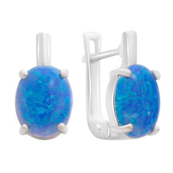 Серебряные серьги с опалом 2.48ct