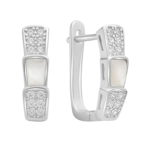 Серебряные серьги с перламутром