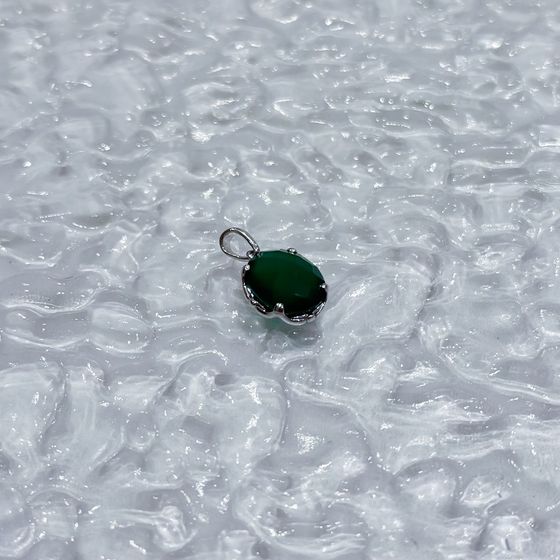 Серебряная подвеска с агатом