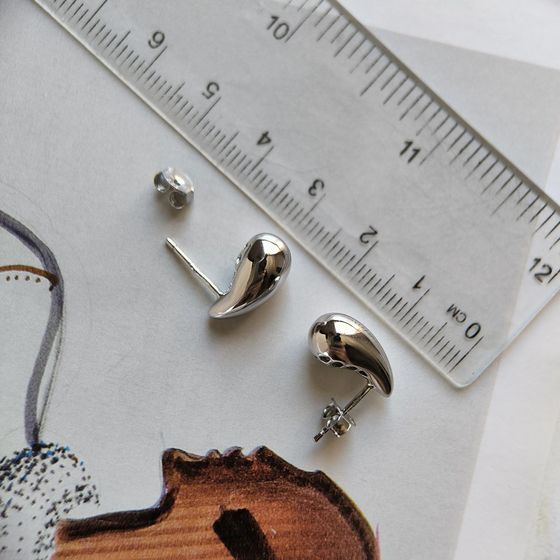 Серебряные серьги без камней