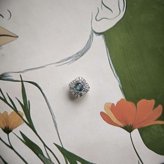 Серебряная подвеска с топазом Лондон Блю 0.315ct